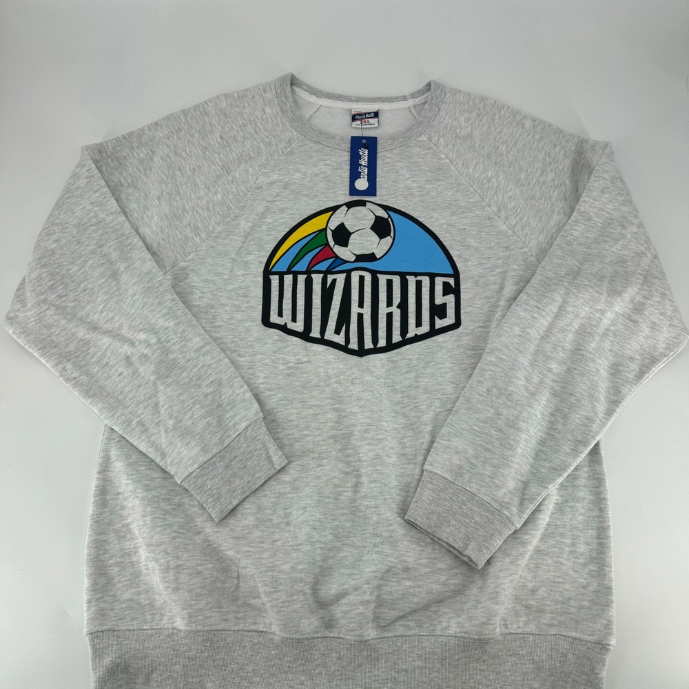 Charlie Hustle Kansas City Wizards Crewneck Sweatshirt Ash Gray Mens 2XL New